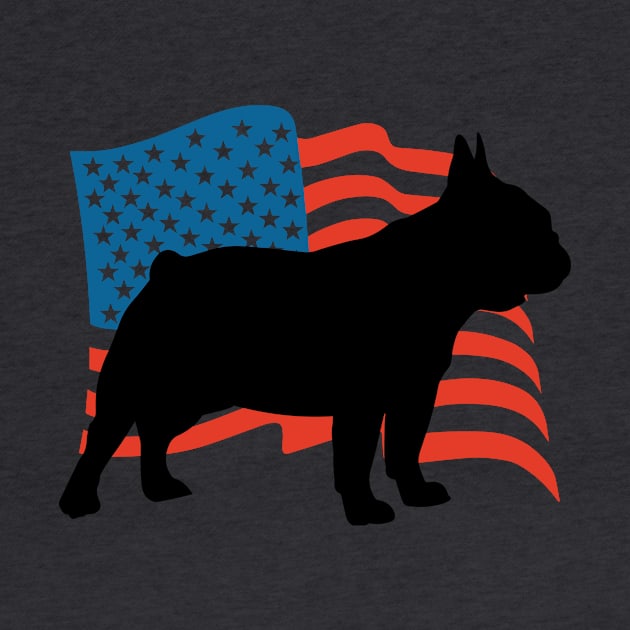 American USA Flag Frenchie Dog French Bulldog 4th of July design by nikkidawn74